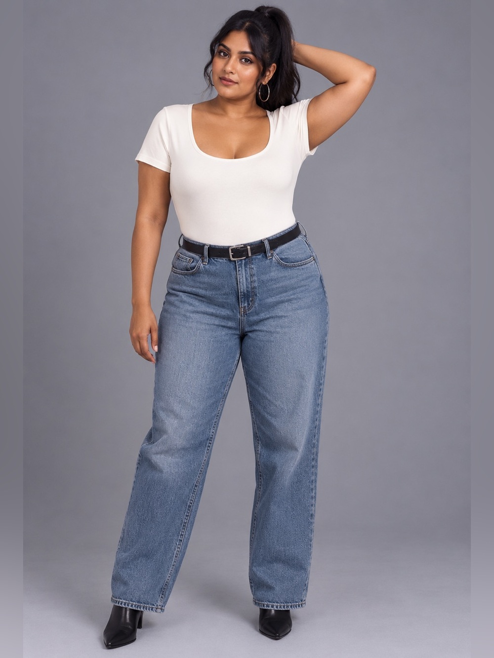 Old Navy White Scoop Neck Short Sleeve Bodysuit XL